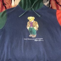 Polo Bear Color-Blocked Fleece Hoodie (Discontinued Rare)