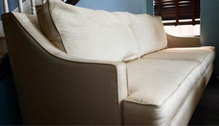 Custom-made Fabric Two-Cushion Sofa/Couch : Cream color