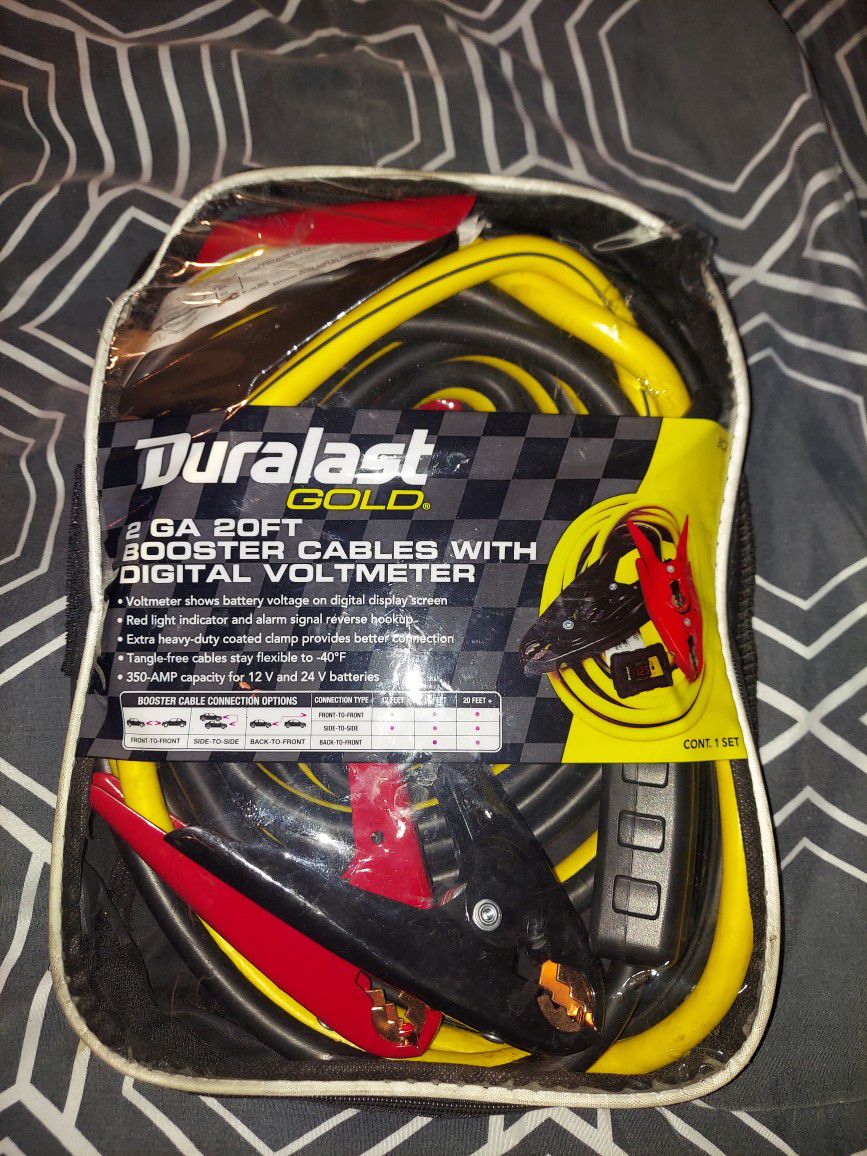 Durlast 2 Ga 20 Ft Booster Cables Digital Voltmeter for Sale in Los  Angeles, CA - OfferUp