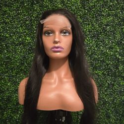 28” Brazilian Straight Wig – 5x5 Glueless Closure – Human Hair
