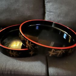 Large Sushi Oke  Serving Trays 