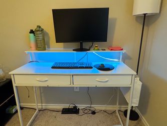 Monitor + Desk + Keyboard