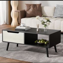 Modern Coffee Table, Black - N207A