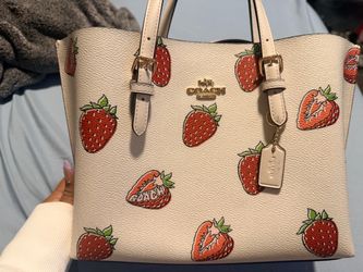 Coach Strawberry Print Tote Bag