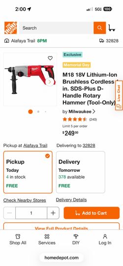 🔥 Milwaukee SDS Plus Rotary Hammer 2613-20 🔥