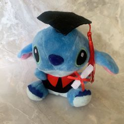 Stitch Plushie  Keychain  With Graduation Hat And diploma
