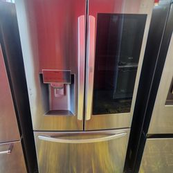 LG 36 Inch French Door Refrigerator Counter Depth 24 Cu Ft Stainless Steel LRFVC2406S