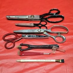 PINKING SHEARS (4) WISS & LACROSS