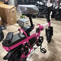 New Arrival Pink Power Ebike 25 Mph 25miles