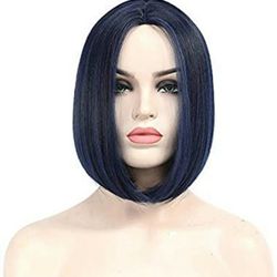 Midnight Blue Straight Bob Cut Hair Wig