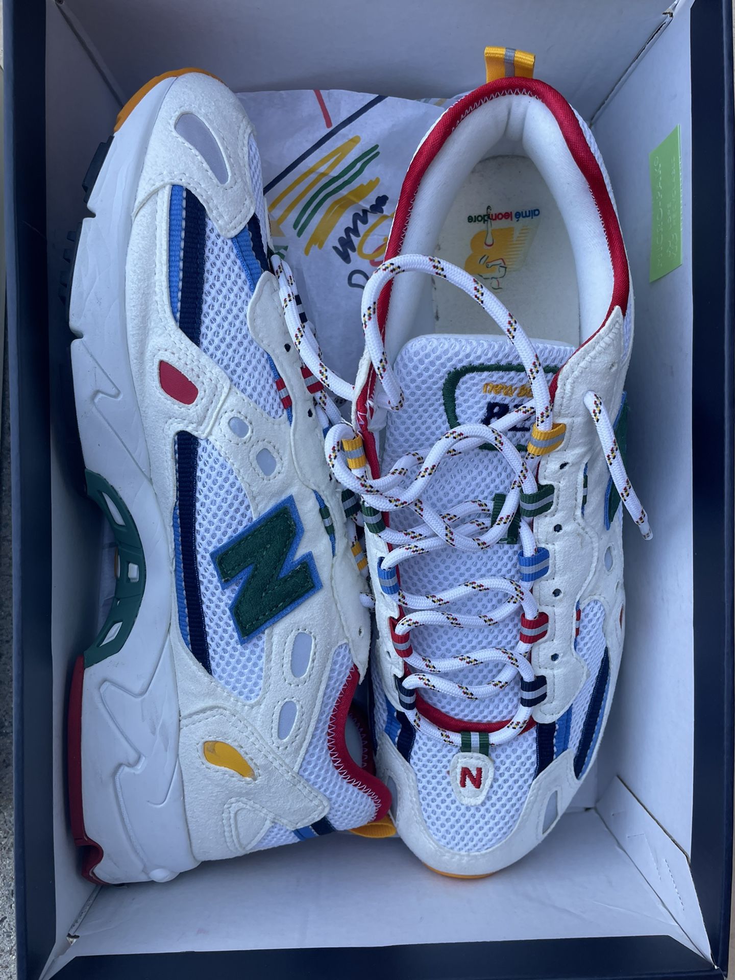 New Balance 827 Abzorb Aimé Leon Dore White Multi Size 11.5