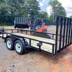 New 6.5x16 Hd Tube Rail Utility Trailers