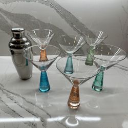 Martini Glasses And Shaker