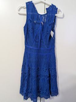 blue lace dress. size small. nordstrom rack.