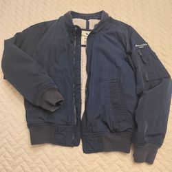 Abercrombie boys sherpa-lined bomber jacket - size 9/10