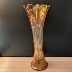 Vintage Carnival Glass Vase 