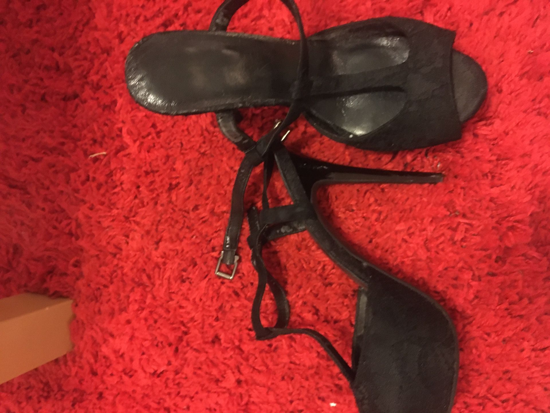 Shoe, black lace, size 6.5