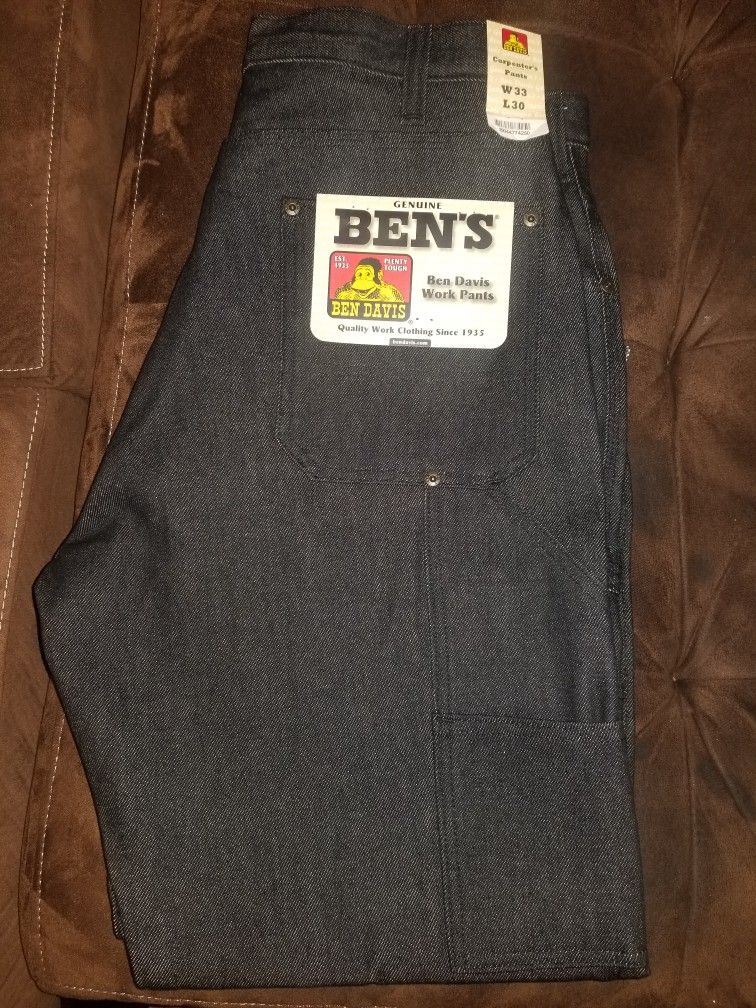 Ben Davis carpenter Pants Black Denim Size 33x30 for Sale in