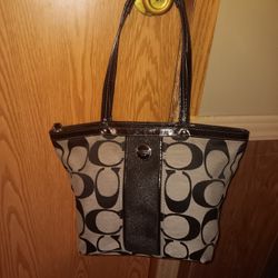 Coach Signature C Striped Shoulder Bag