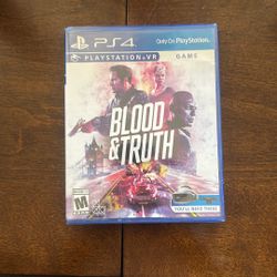 blood & truth ps4 VR game 