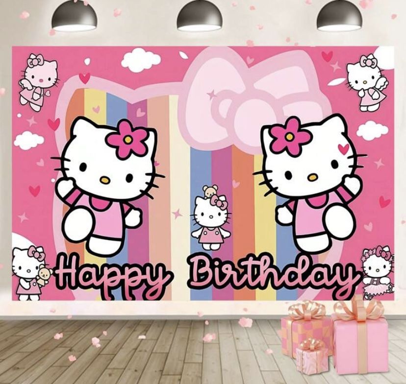 Hello Kitty Birthday Background Banner