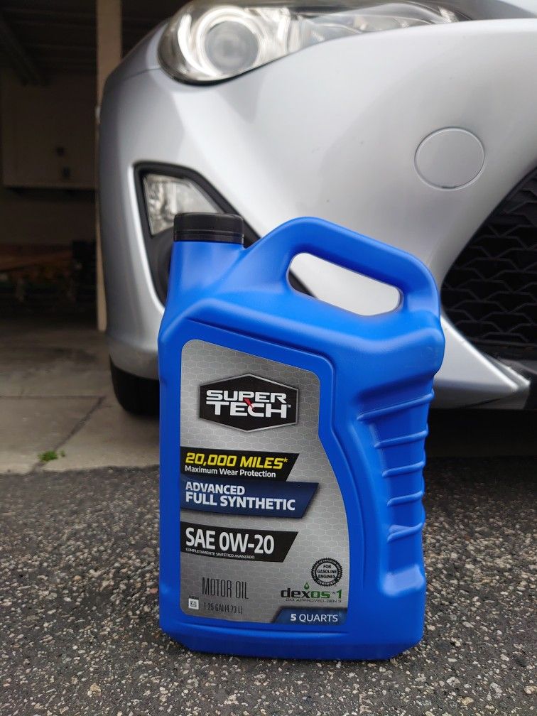SuperTech 0w-20 Advanced Full Synthetic Motor Engine Oil Car A