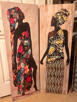 Colorful Silhouette Art Panels