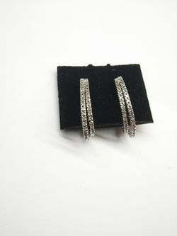 Fully diamond hoops earrings
