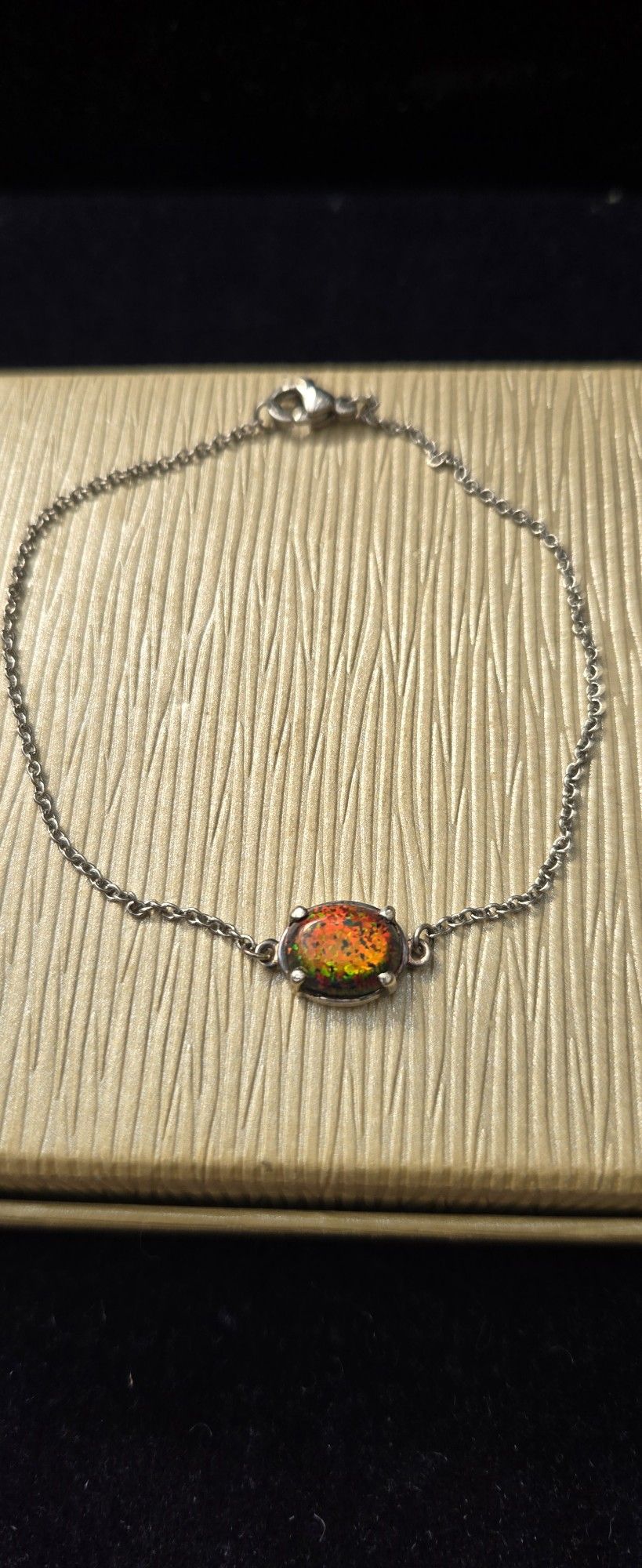 Genuine Ammolite Gem Bracelet