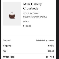 Coach Bag Gallery Brown 