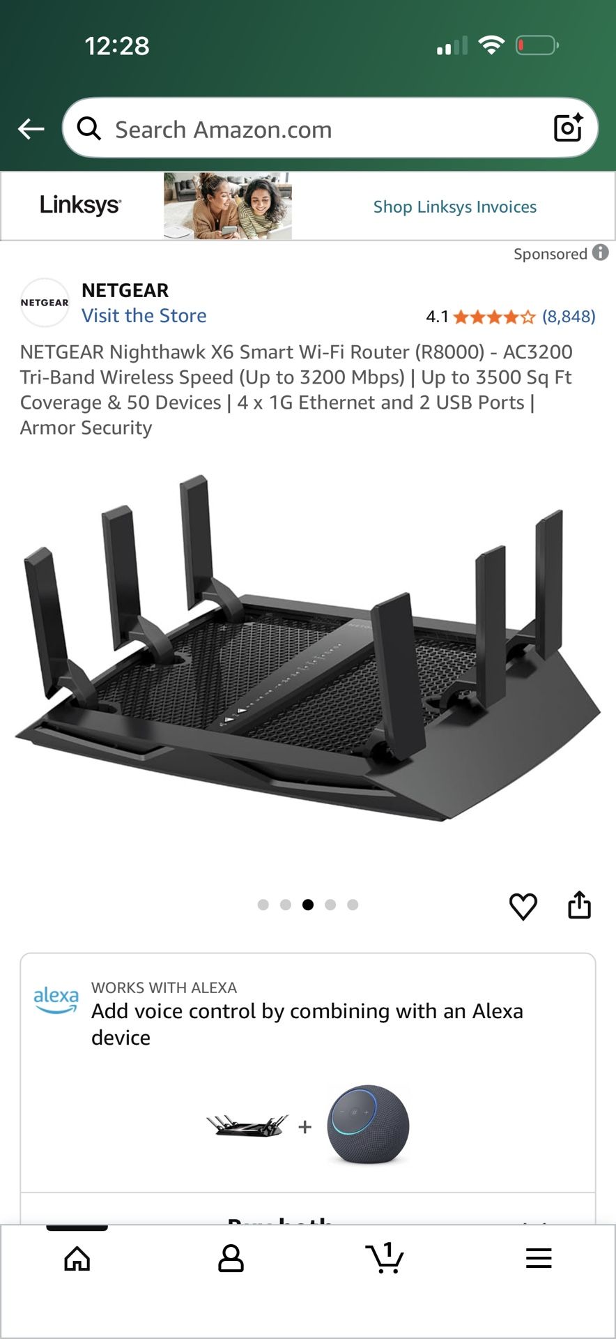 Netgear Nighthawk X6 Wifi Smart R8000-AC3200