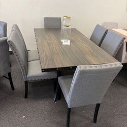 Dining Table Set With 6 Chairs