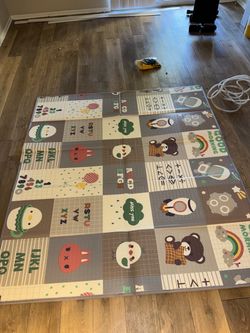 Large Baby Play Mat with ABC and Animal Print