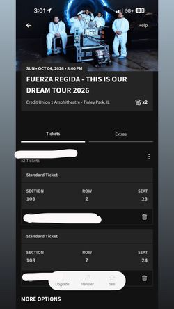Fuerza regida Sunday tickets