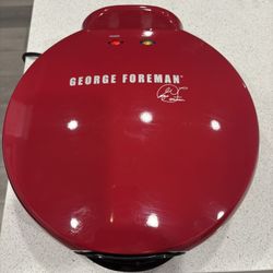 VTG George Foreman Electric Quesadilla Maker, Red, GFQ001 10 Inch