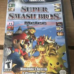 Super Smash Bros Melee (Nintendo Gamecube) Game w/Case (No Manual) Tested
