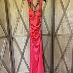 Red Floor Length Dress