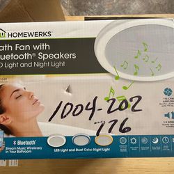 Bath fan with Bluetooth speaker/ LED light