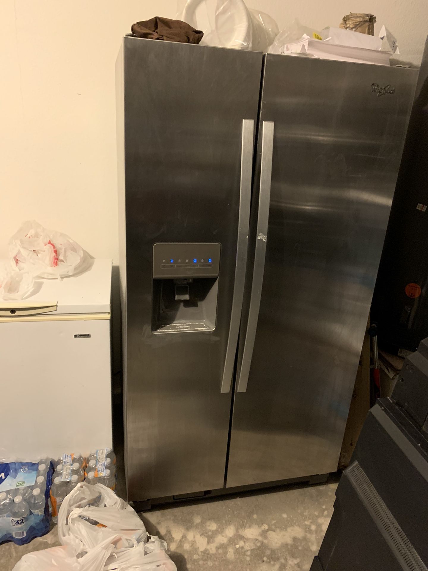 Whirlpool Side By Side Fridge Stainless Still