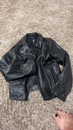 Girls Leather Jacket 7/8