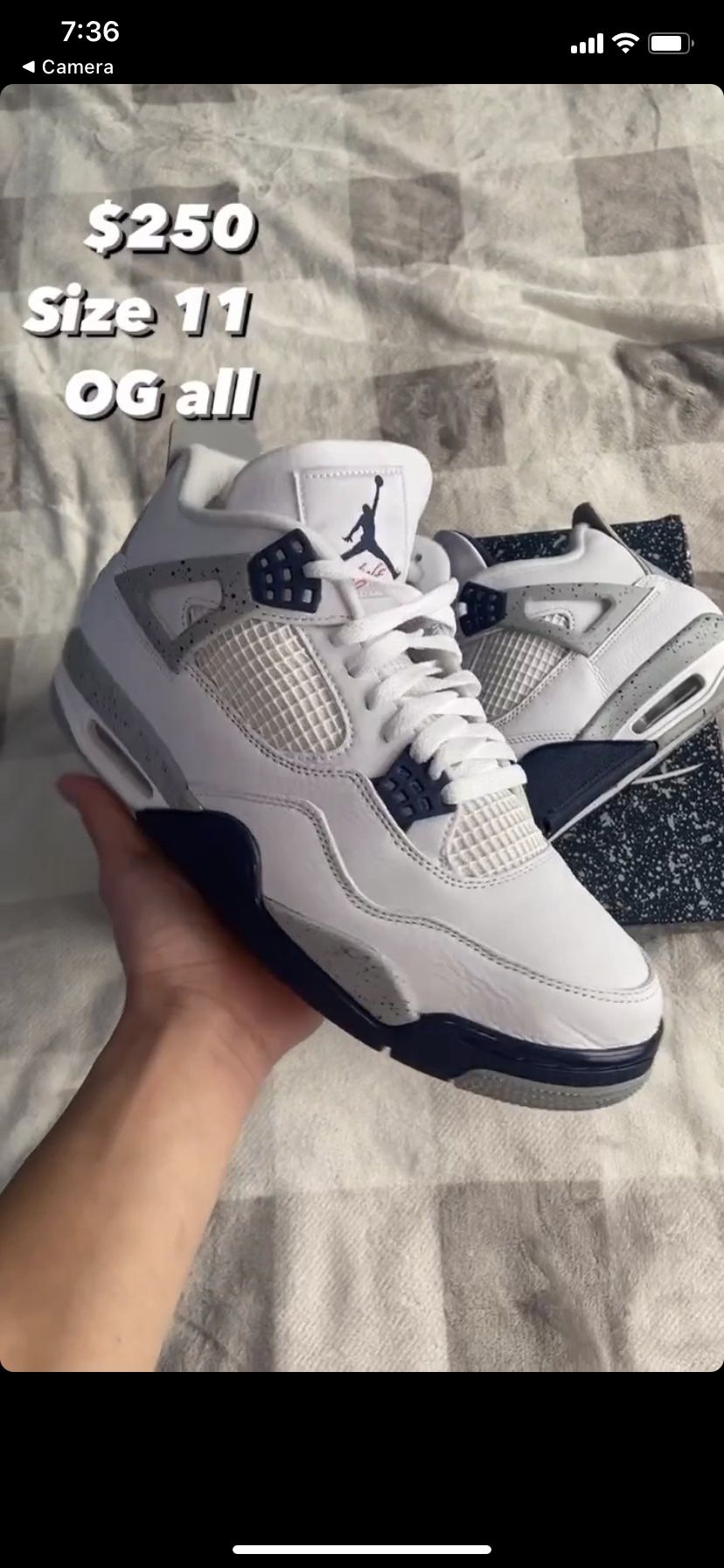 Jordan 4 Midnight Navy 