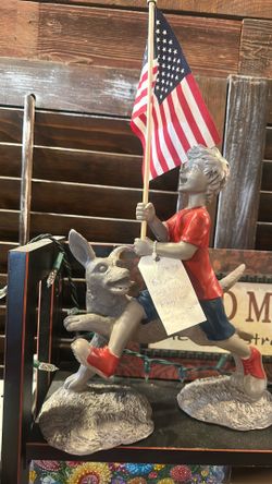 Boy&Dog statue