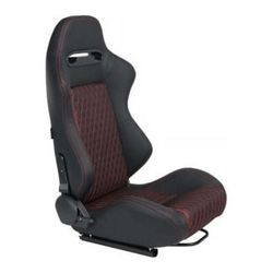 🔥Special Discount 🔥Racing Seats,Universal Pair Bucket Seat For Cars With Bottom Mount Sliders,Black PVC Leather Red Diamond Shiny Mesh Fabric Racing