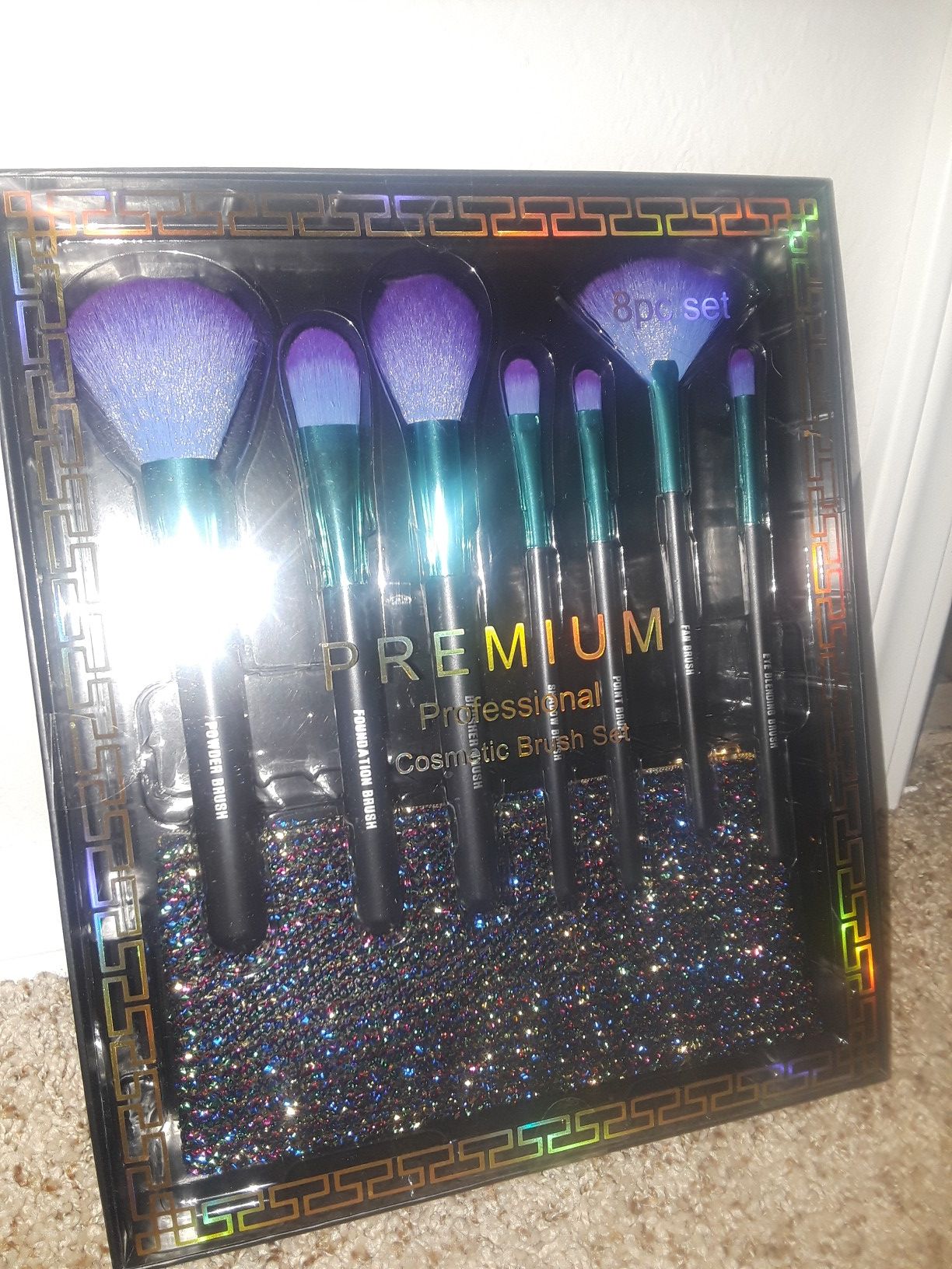 Premium professional cosmetic makeup brush set kit 8 piece brand new!
