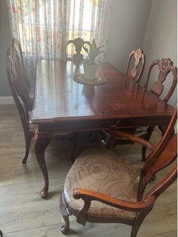 Wood dining table