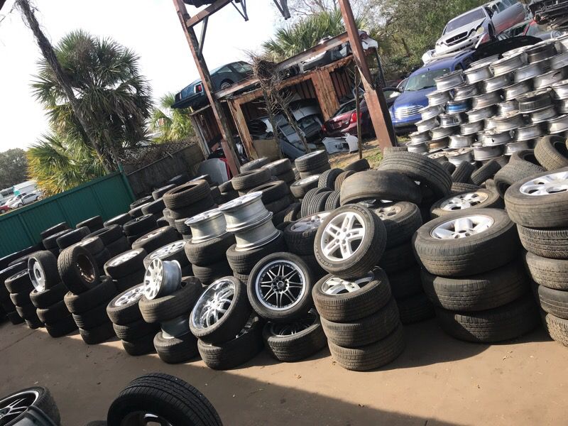 Plenty of tires and rim sets