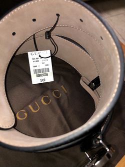 Mens Gucci Belt Black Leather GG Monogram Belt Authentic for Sale in  Thornwood, NY - OfferUp