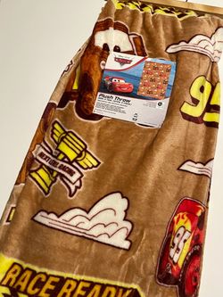 50x70 Disney Pixar Cars Lightning McQueen & Mater Fall Blanket NO HANGER