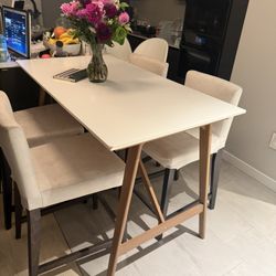 Bar Table + 4 Chairs — Used, Good Working Condition