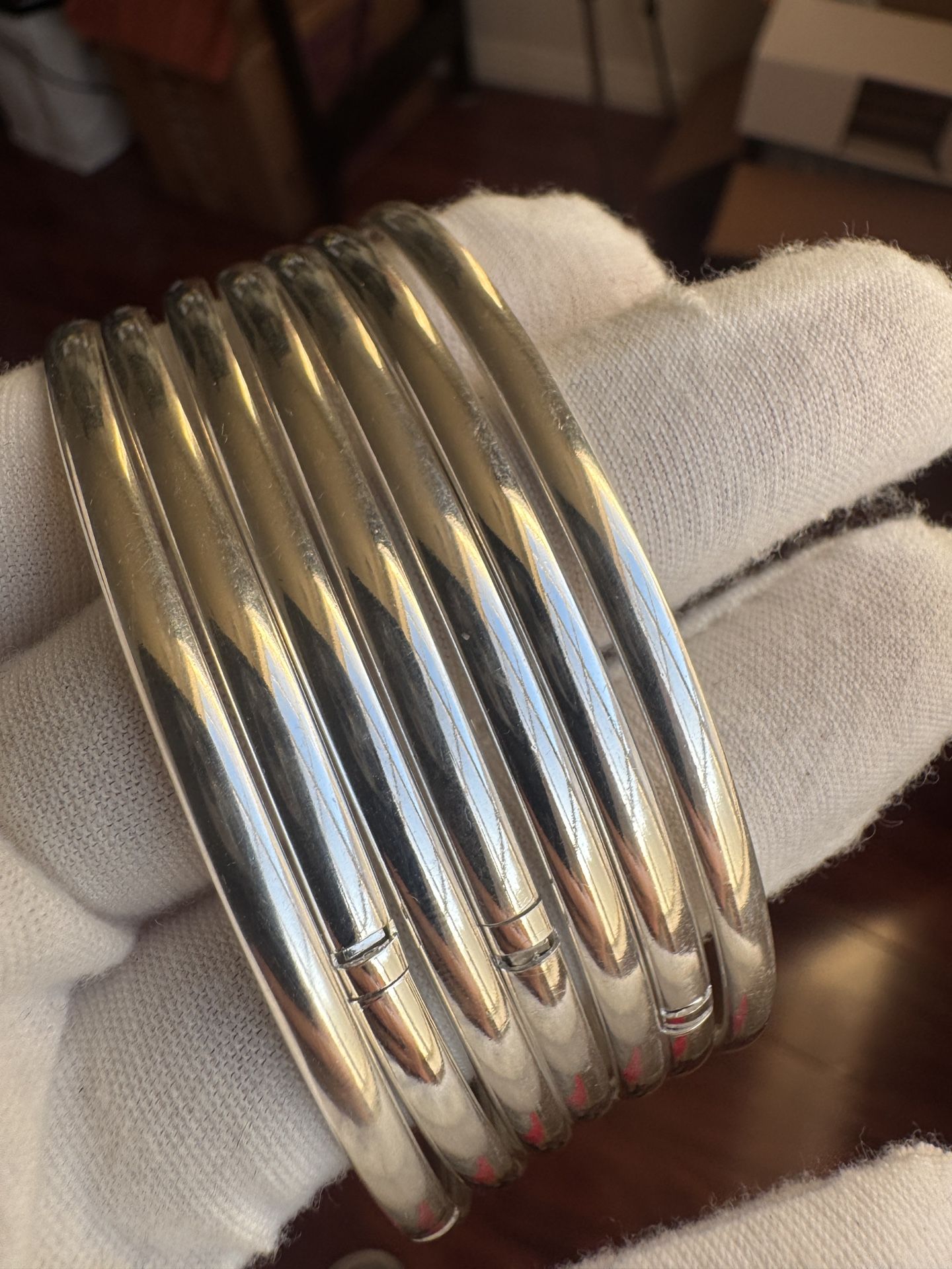 Plata 925 Semanario Liso Talla 8